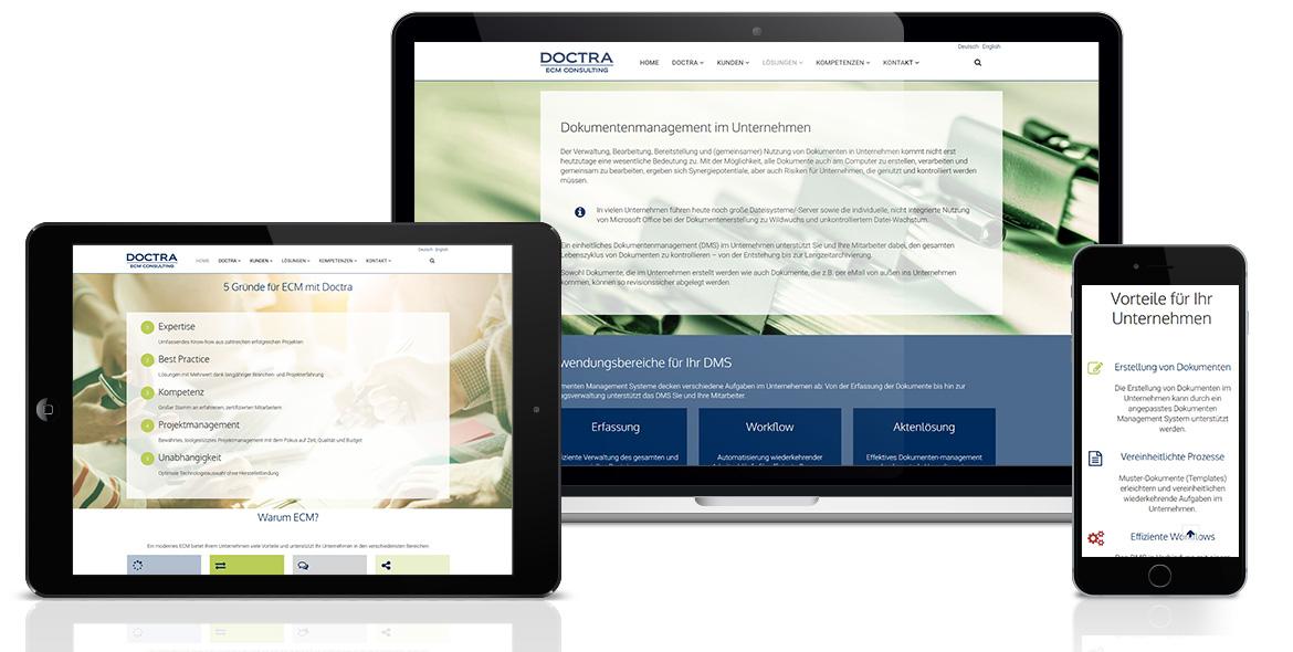 Responsive Webdesign für Doctra von KE-Communication